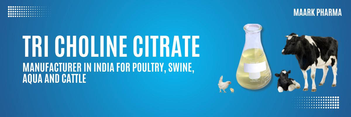 Tri choline citrate manufacturer in India for poultry, swine, aqua, and cattle